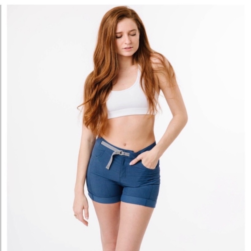 Zyia Active Not Just A Trail Blue Shorts